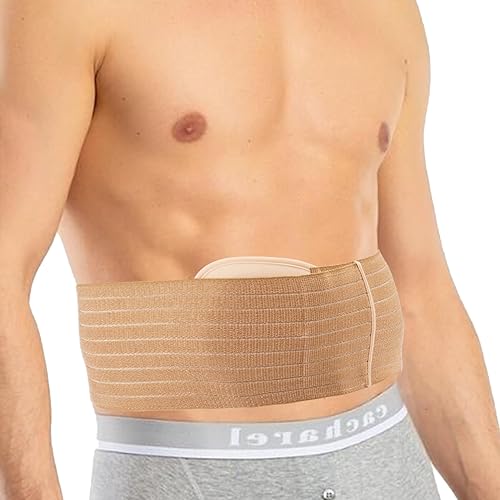 Cinturón de hernia umbilical para hombres y mujeres, carpeta de soporte abdominal ajustable con almohadilla de soporte para hernias navales,