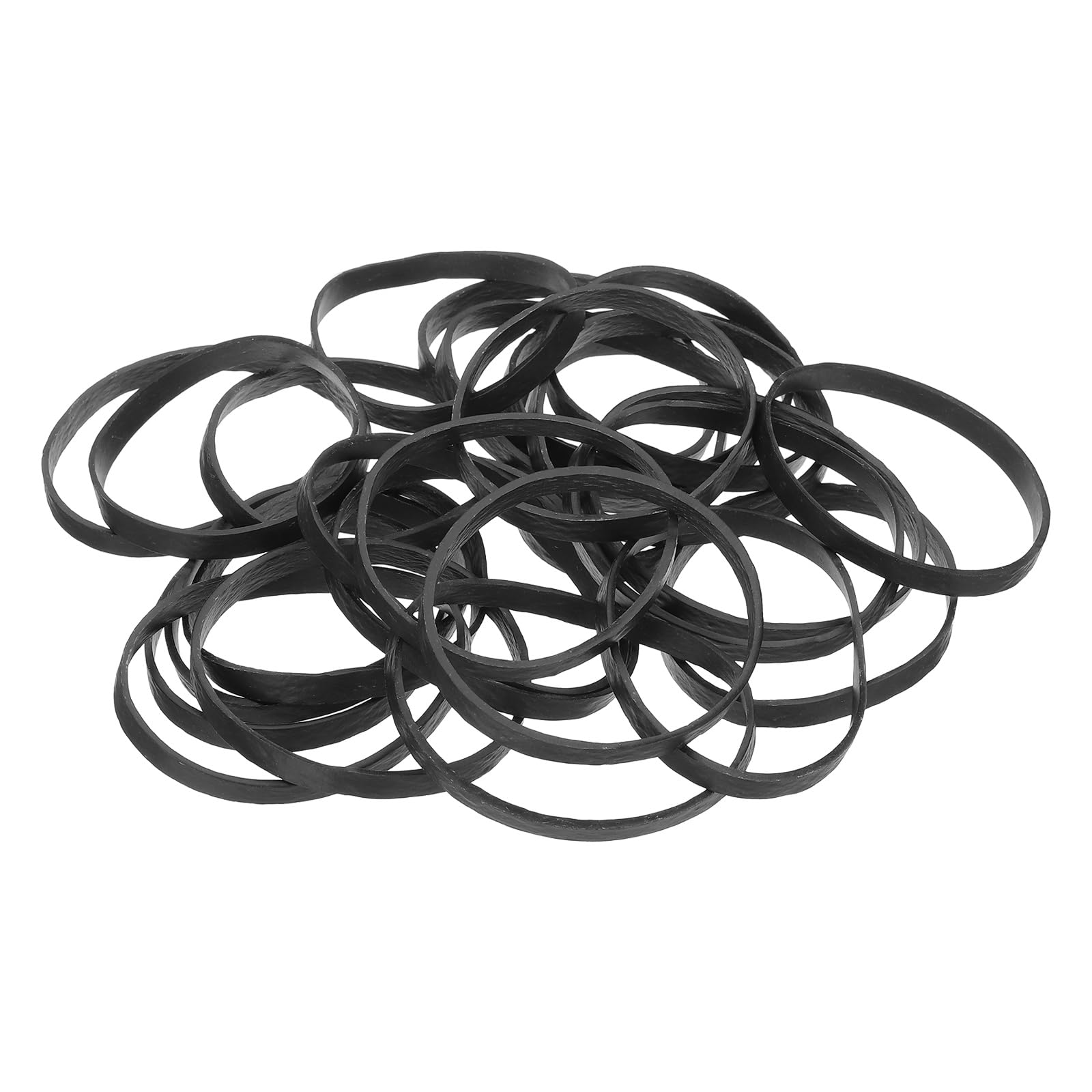 QUARKZMAN 600Pcs Elastici In Gomma, 3.94 x 0.2 Pollici Elastici Stretch Per Cartelle Scatoline Fissare Bidoni Della Spazzatura, Nero