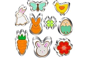 9PCS Easter Cookie Cutters for Spring Holiday Baking or Kids Party Favors