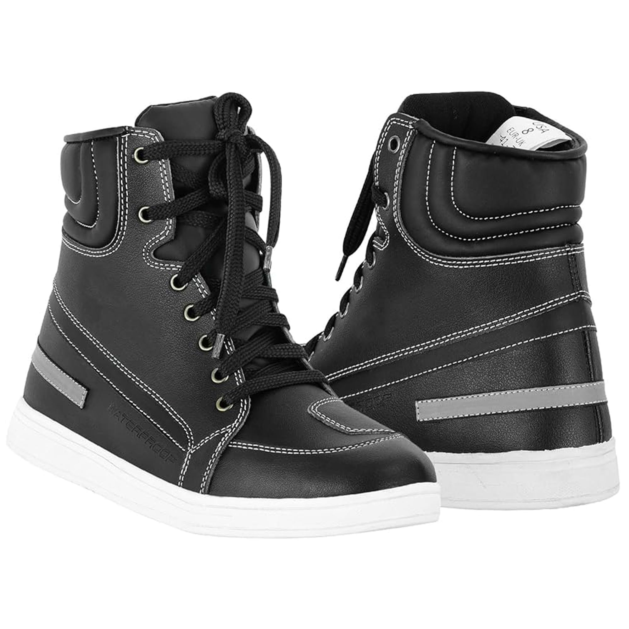 Zapatos de Moto para Hombre Zapatillas de Moto Botas de Cuero Suela de Goma Botas de Moto de Cuero Protector Homologadas CE EN 13634:2017