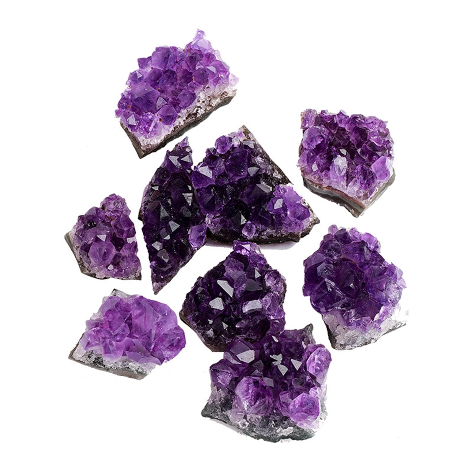 Geodas de Amatista Naturales, Cristales morados crudos, Cristales curativos de Cuarzo para Adultos, decoración de Piedra de geoda Real, geoda de Roca de Cristal Amythestyst,100G