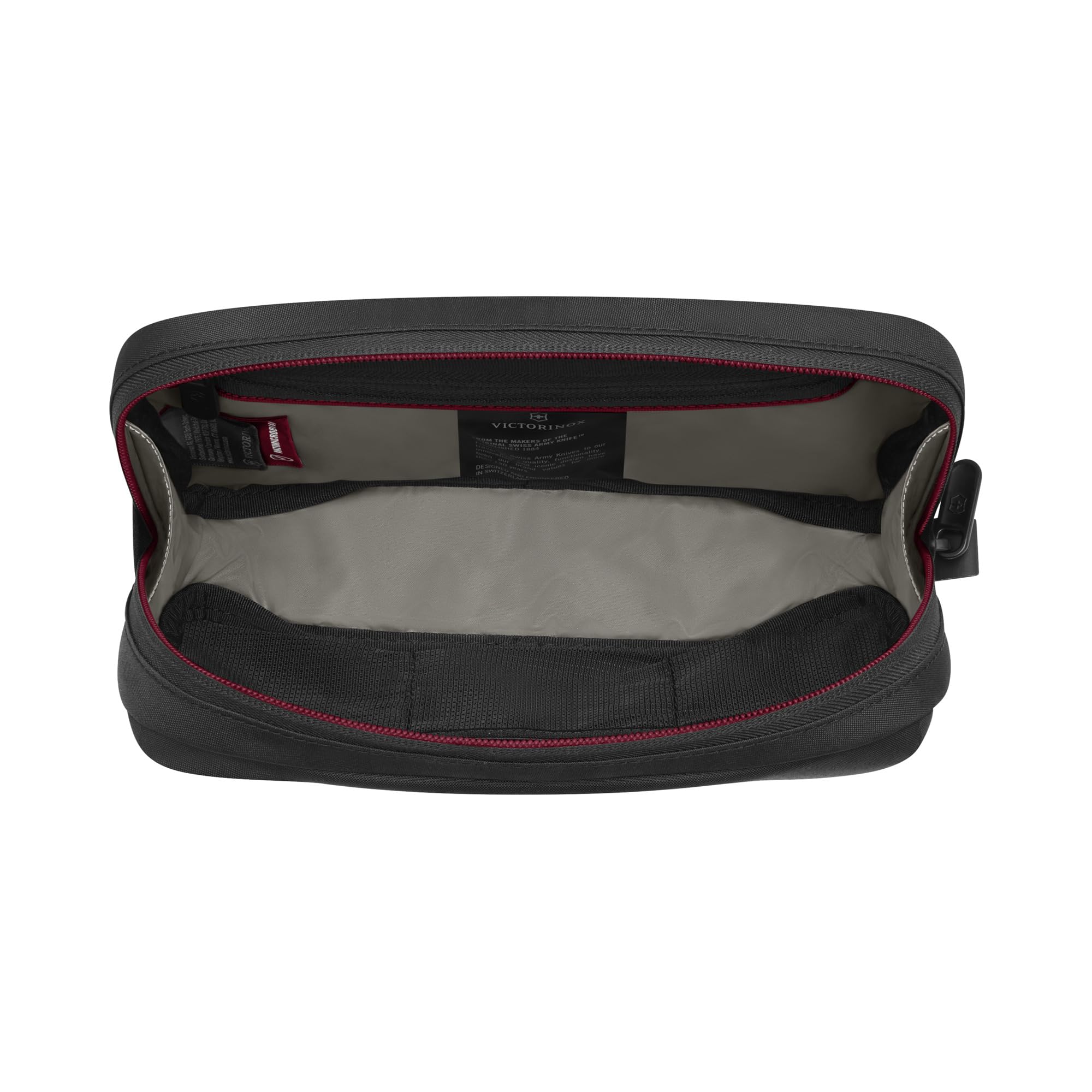 Victorinox Travel Essentials Toiletry Bag, Kulturtasche mit Reißverschlussfächern, Reise-Accessoire, Pflegeleicht, Kompakt, Damen/Herren, Schwarz