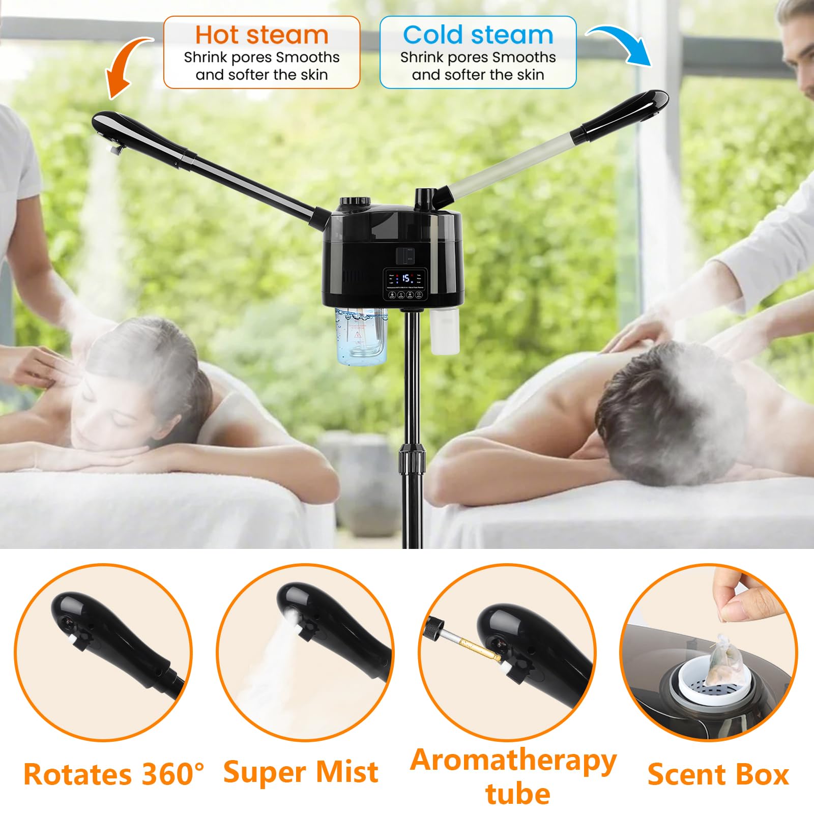 Amazon.com: Professional Facial Steamer with Ozone and Hot & Cold