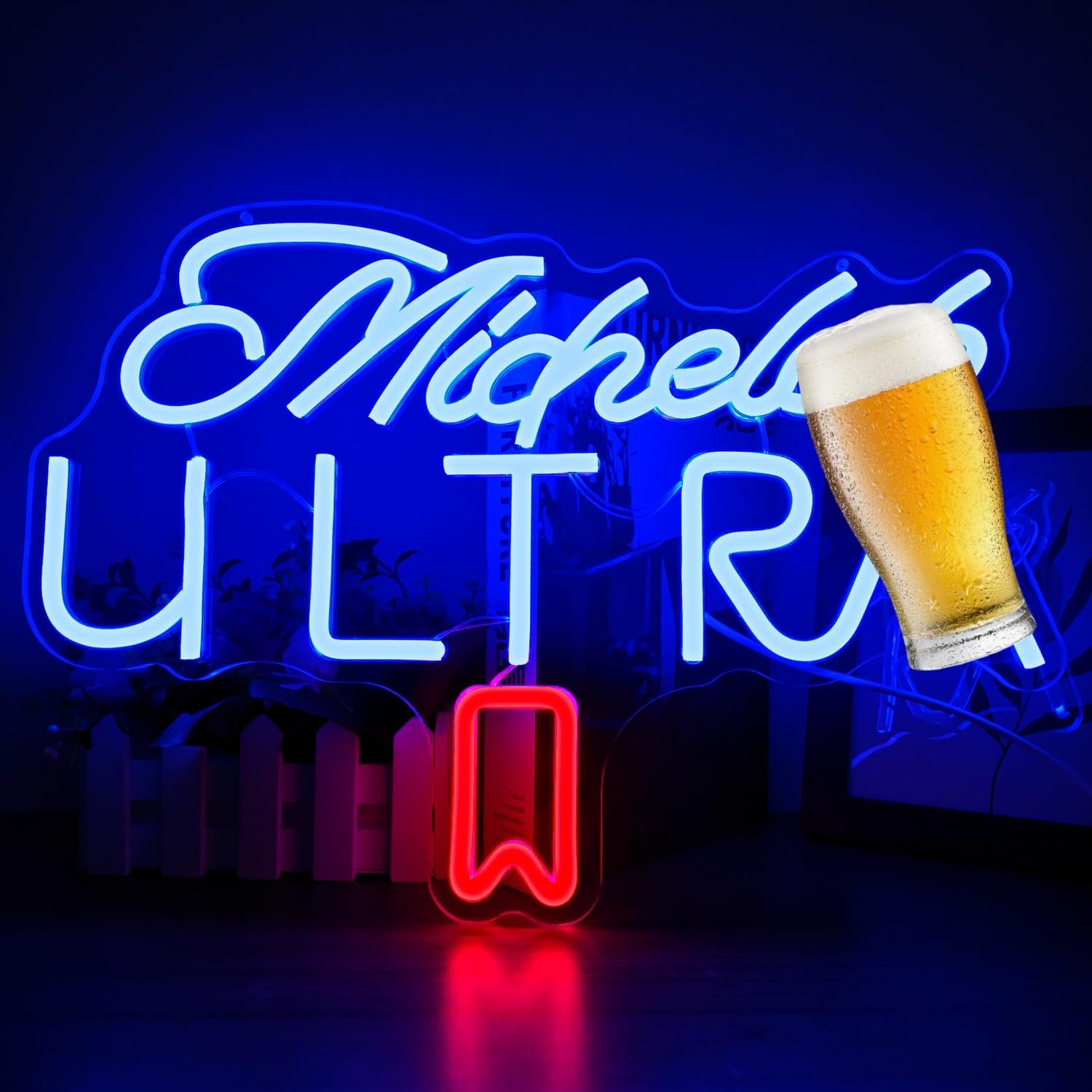 Geeinar Beer Neon Sign for Wall Decor Dimmable Beer Neon Signs Bar Led Sign Neon Sign for Man Cave Light Up Sign for Bedroom Home Bar Shop Pub Bistro Party Hotel Game Room Decor Gifts