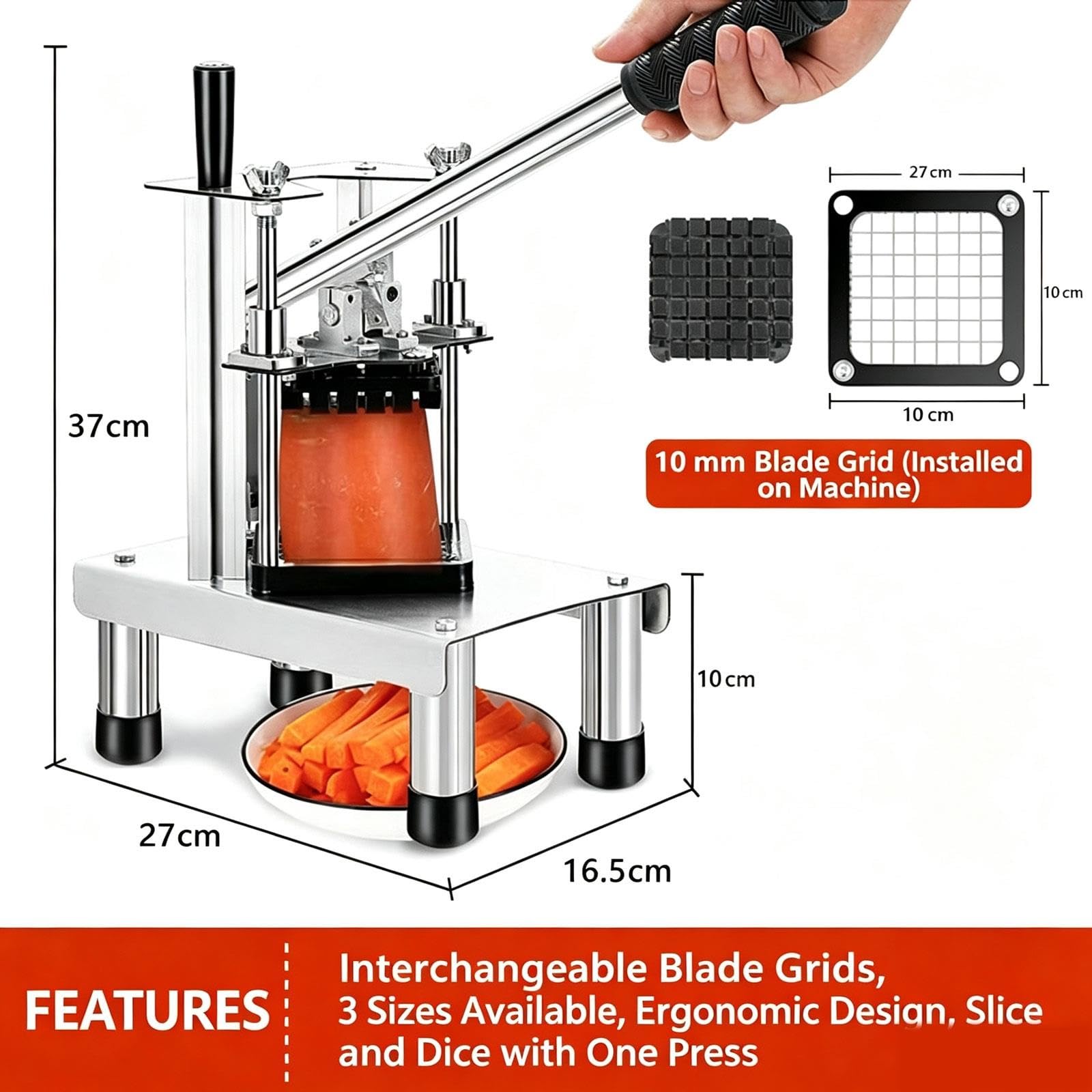 Coupe Legume Acier Inoxydable Manuel Pour Restaurant Et Usage Domestique