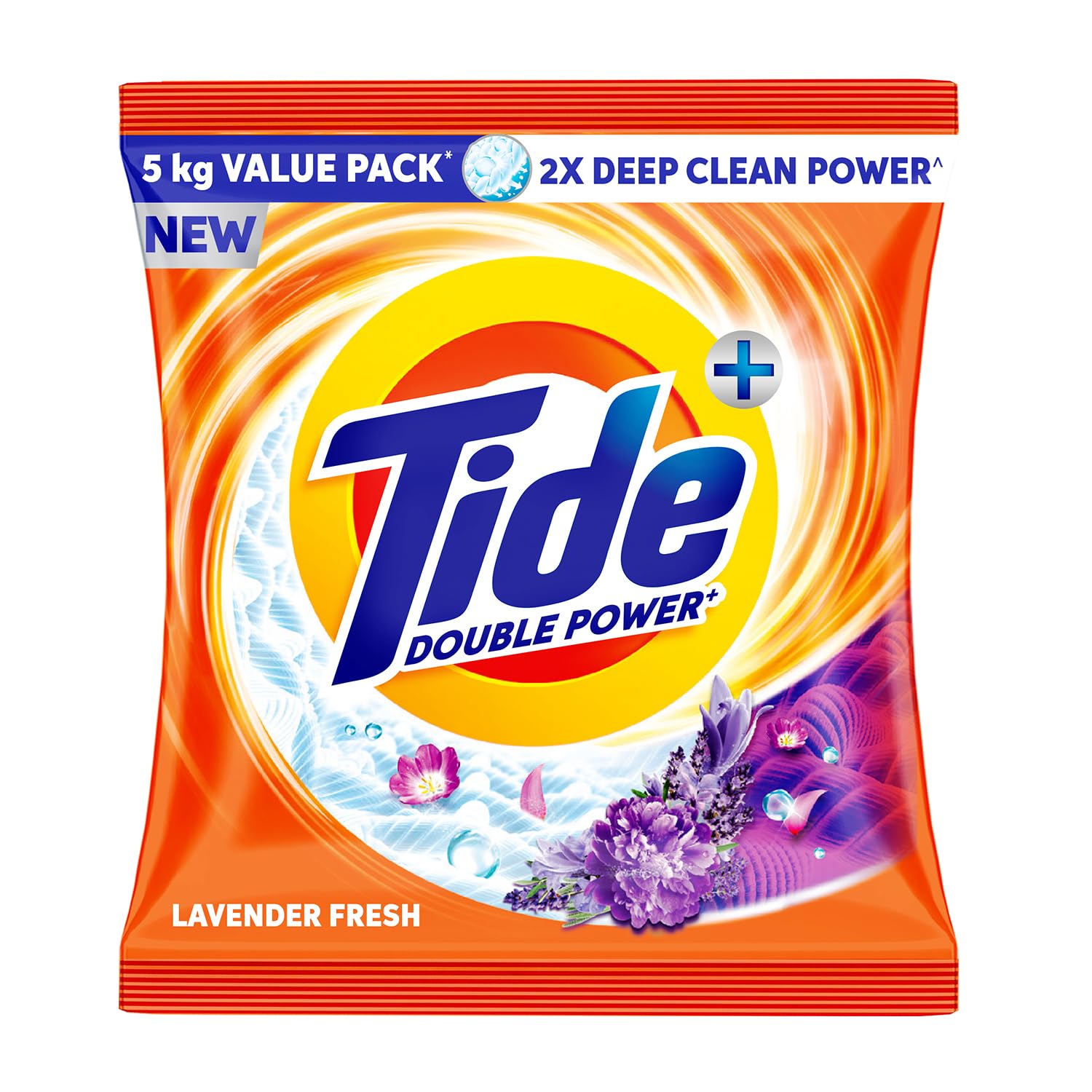 tide plus detergent washing powder - 5kg (4kg +1kg free) lavender