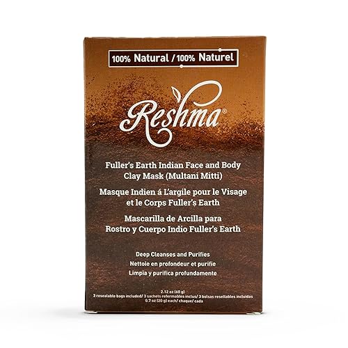 Miniatura 5 de Reshma Beauty Fuller's Earth - Máscara de arcilla (Multani Mitti), 100% natural, mascarilla de limpieza profunda y exfoliante para todo tipo de