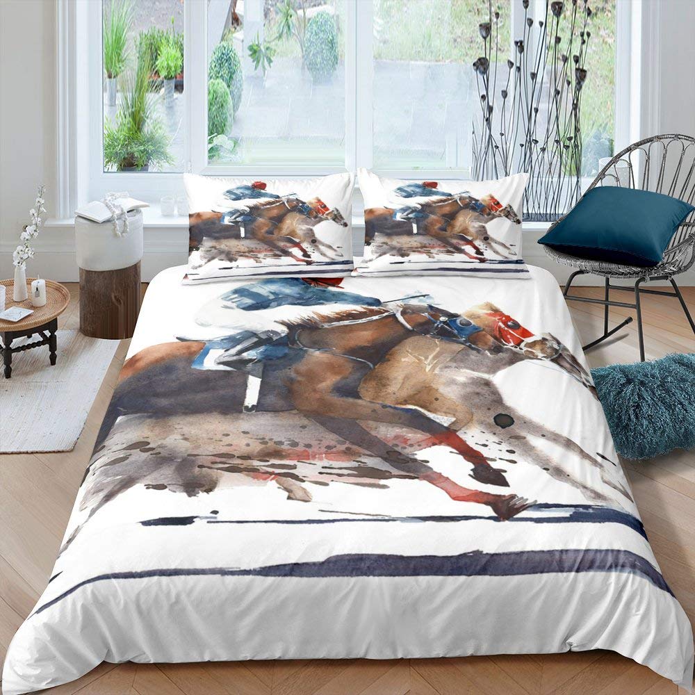 Juego de ropa de cama moderno de caballo para niñas y adultos diseño infantil