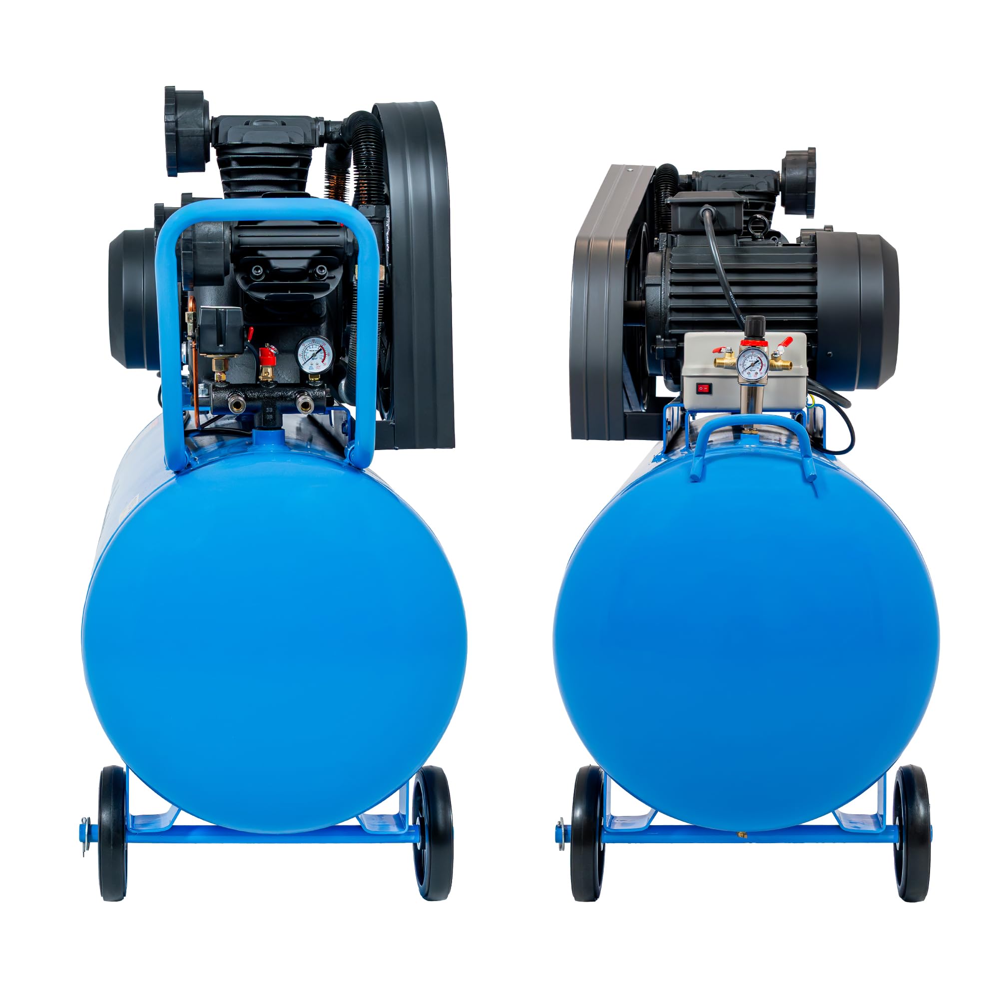 Compresseur 300L Compresseur d'air 8 Bar, compresseur à huile 7500W, 3 cylindres en fonte, 1090 l/min, 380V, détendeur, manomètre, 2 sorties, pour atelier et outils pneumatiques