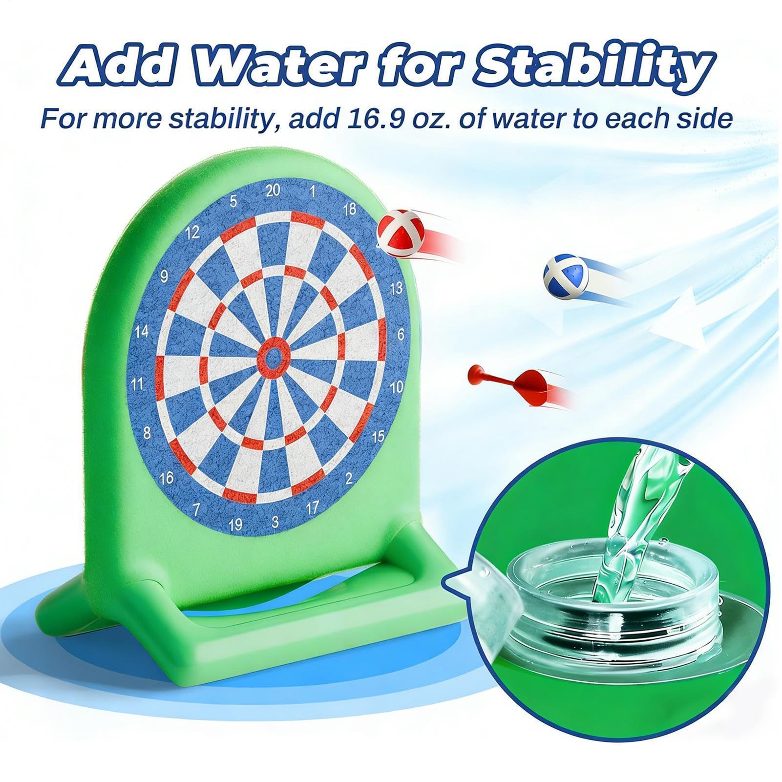 Juego de diana inflable para patio Gigante interactivo flotante en agua