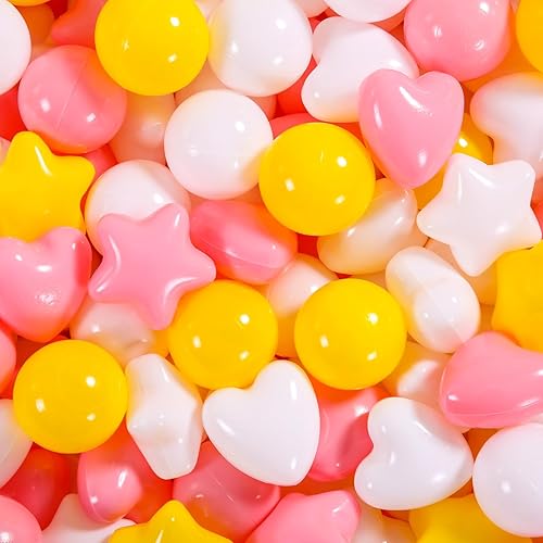 Miniatura 231 de STARBOLO Pelotas de estrella para niños pequeños, 100 unidades, estrellas de 2.55 pulgadas, sin ftalatos, sin BPA, no tóxicas, a prueba