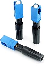 10pcs LEITE SC UPC Fiber Optic Quick Connectors SC Fiber Reusable Connectors Adapter Embedded OS2 Single Mode 9/125 MechanicalÂ for FTTH CATV Cold Connector Network Optical Fiber Instrument