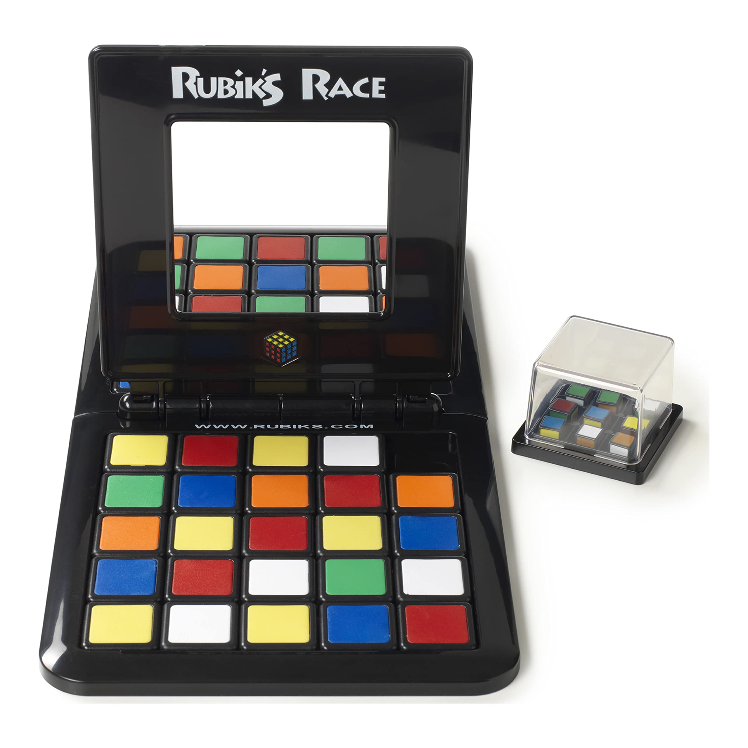 RUBIK'S RACE - Kolorowa gra logiczna Rubik's - Klasyczna gra planszowa 3 x 3 - ostateczna strategia twarzą w twarz - gra dla dwóch graczy - Gry planszowe - Zabawka dla dzieci od 7 lat