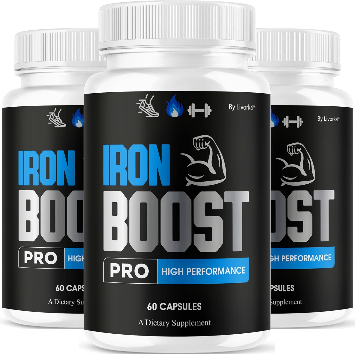 (3 Pack) Iron Boost Pro Capsules - Official Iron Boost Pro Advanced Supplement Support Pills - Maximum Strength, Natural IronBoost Pro for Overall Health & Wellness Reviews, 180 Capsules for 3 Months