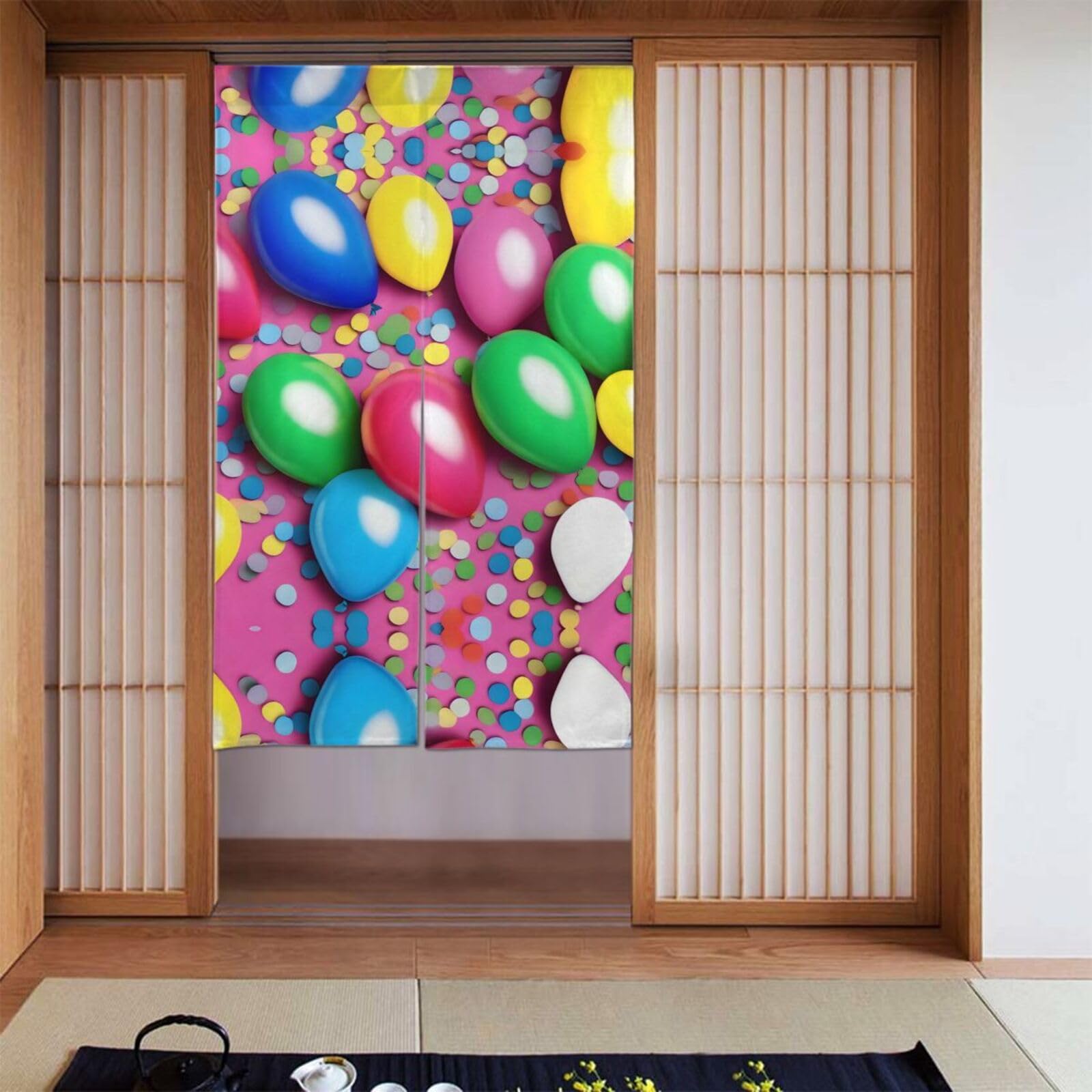 Cortina de 2 piezas con globos HYTTER para colgar entre las habitaciones y decorar tus paredes
