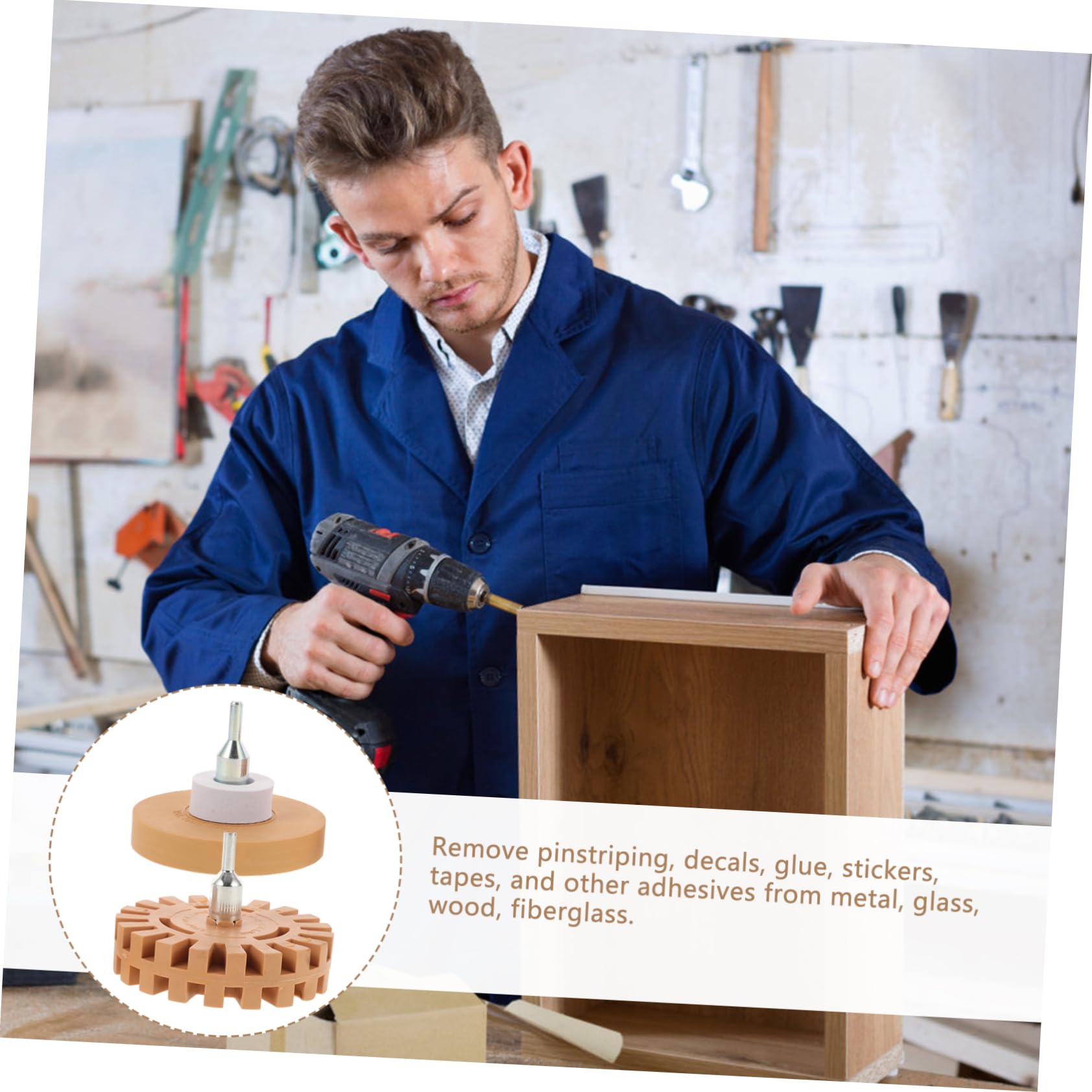 SOLUSTRE 2 Stück Aufkleberentferner Radiergummis 4 Zoll 25mm Gezahnt 3,5 Zoll 88mm Solide Gummi Radiergummi Klebstoffentferner Pneumatisch Für Auto Farb Und Kleberückstände Entfernen