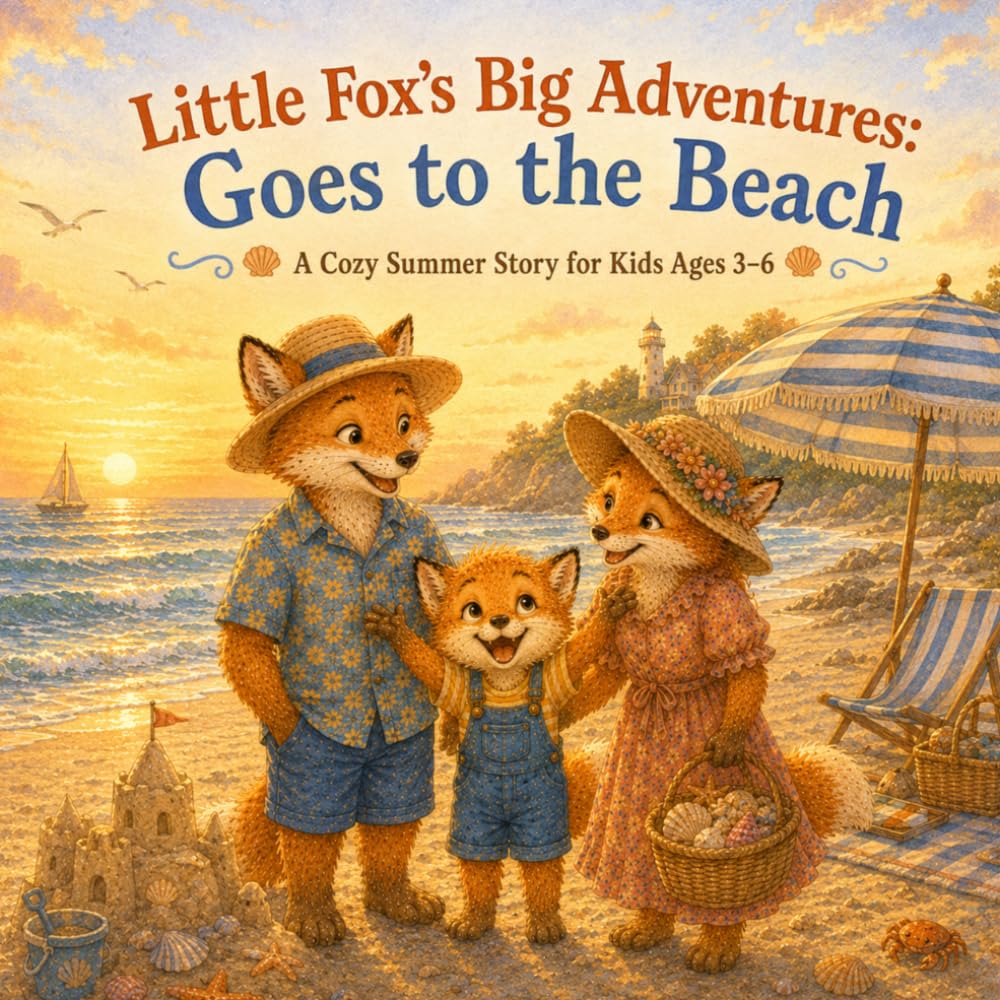 Little Fox’s Big Adventures: Goes to the Beach: A Cozy Summer Adventure About Family, Ocean Waves, and Seaside Fun for Toddlers and Preschoolers