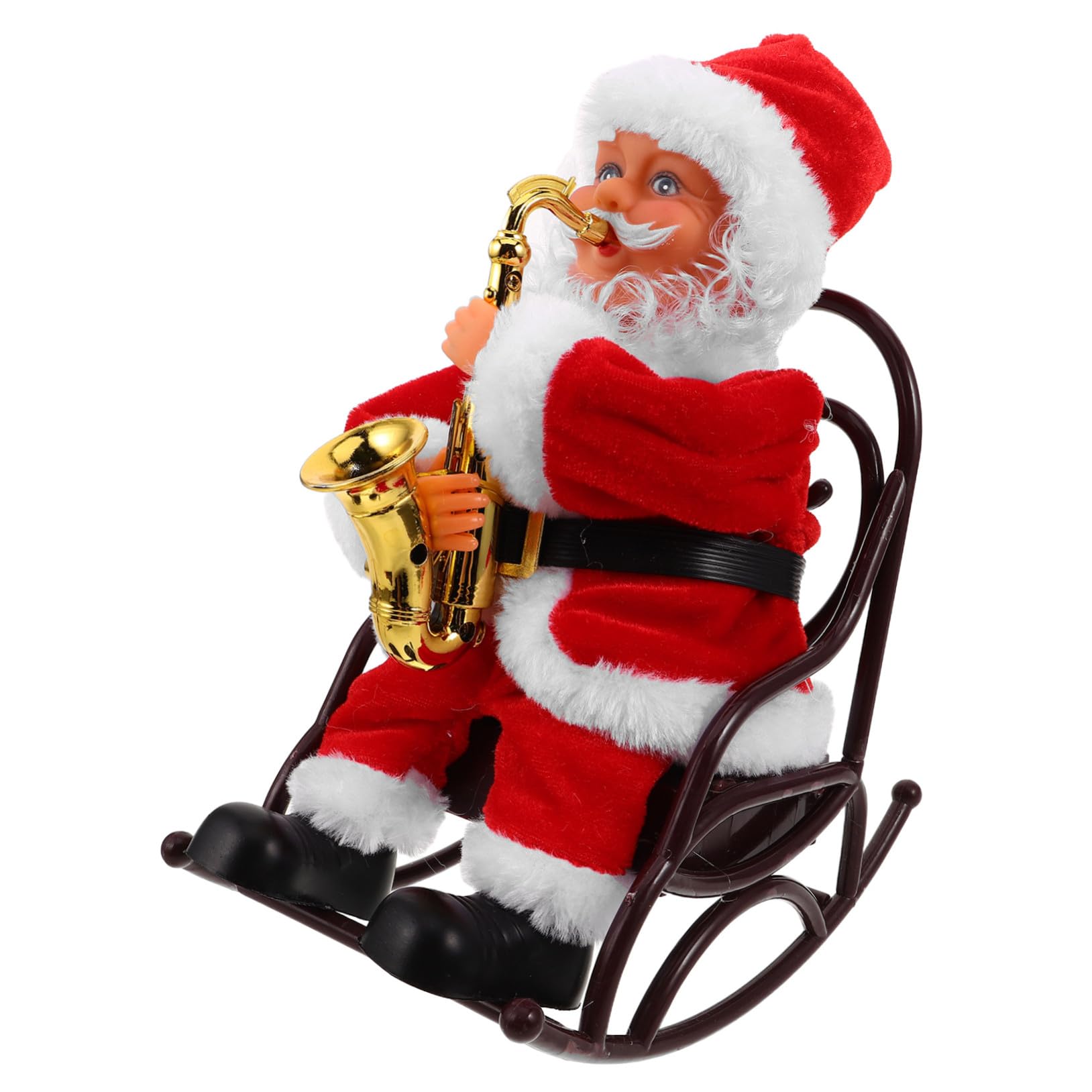 Juguete De Papá Noel Eléctrico Figura De Papá Noel con Instrumento Musical Juguete Navideño Decorativo para Mesa Escenario De Fiesta De Navidad