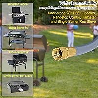 Vista 2 de 5249 Kit de conversión de propano a gas natural, compatible con parrillas Black-Stone de 28" y 36", combo de estufa, Tailgater y estufa recreativa