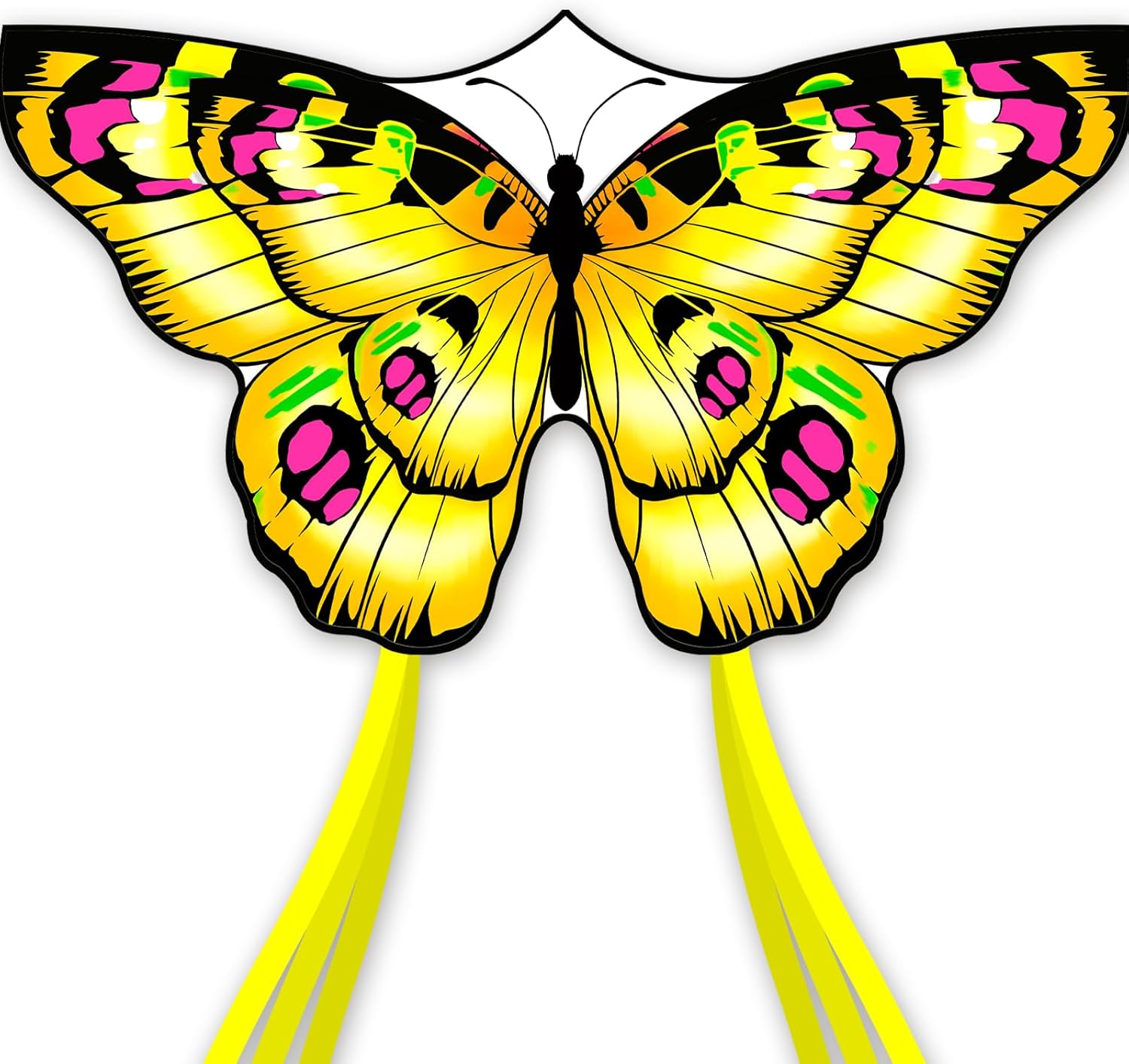 2 Pack Butterfly Kites, for Kids and Adults, Easy to Fly for Beginners, 55" x 27" with Vibrant Print and Winder, Perfect for Beach, Park, Backyard Flying & Family Outdoor Activities