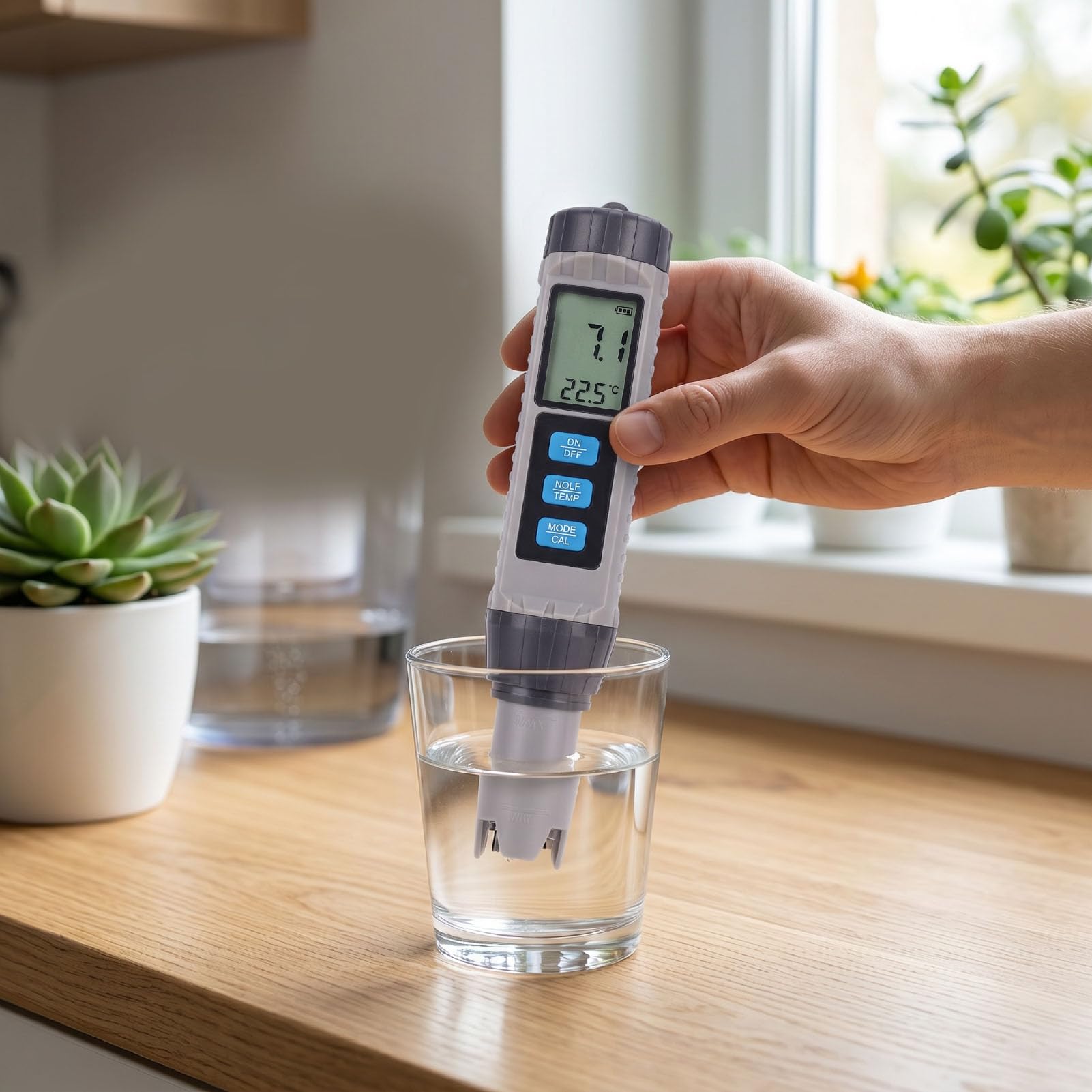 Tosuny Testeur de qualité D'eau 8 en 1, Sonde de salinité LCD, pour