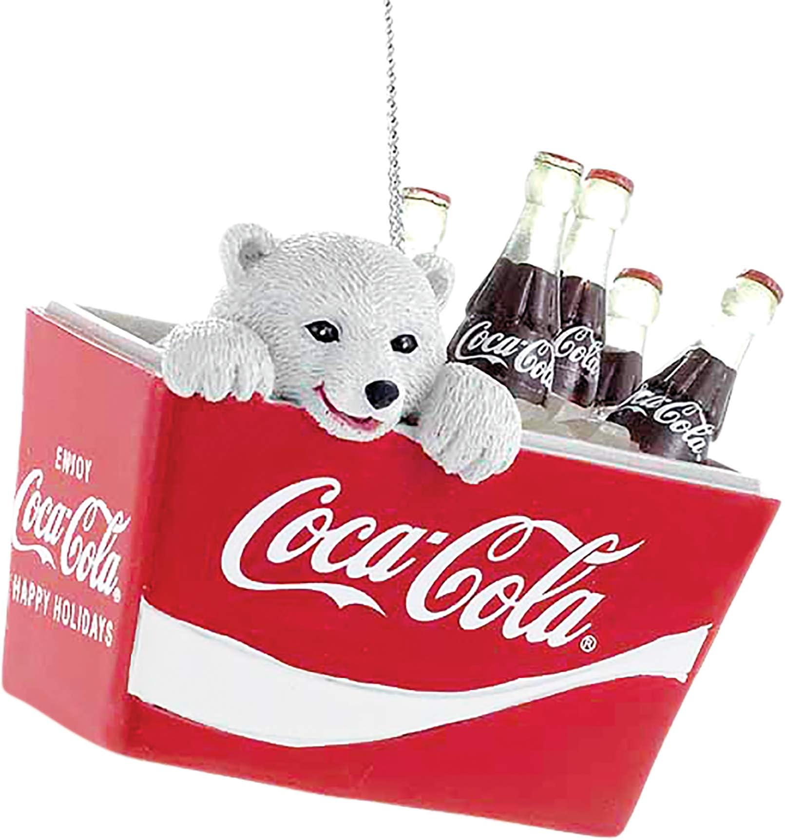 Coca-Cola Kurt Adler Polar Bear Cub in Coke Cooler Ornament, 2.75-Inch by Coca-Cola