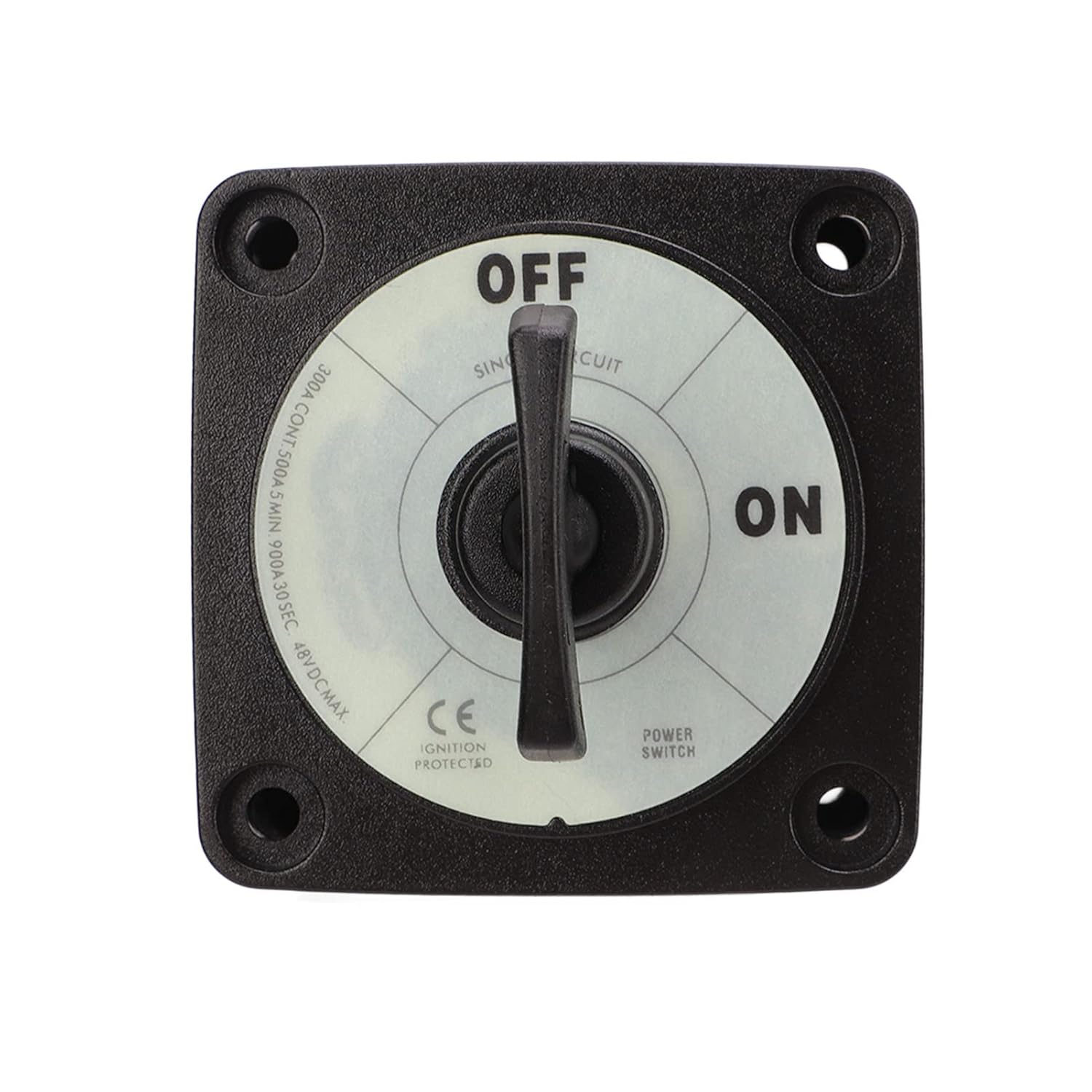 RV Battery Switch 300A IP66 Waterproof Single Battery On Off Switch - Tinned Copper Stud, Ignition Protected for Marine and RV Use