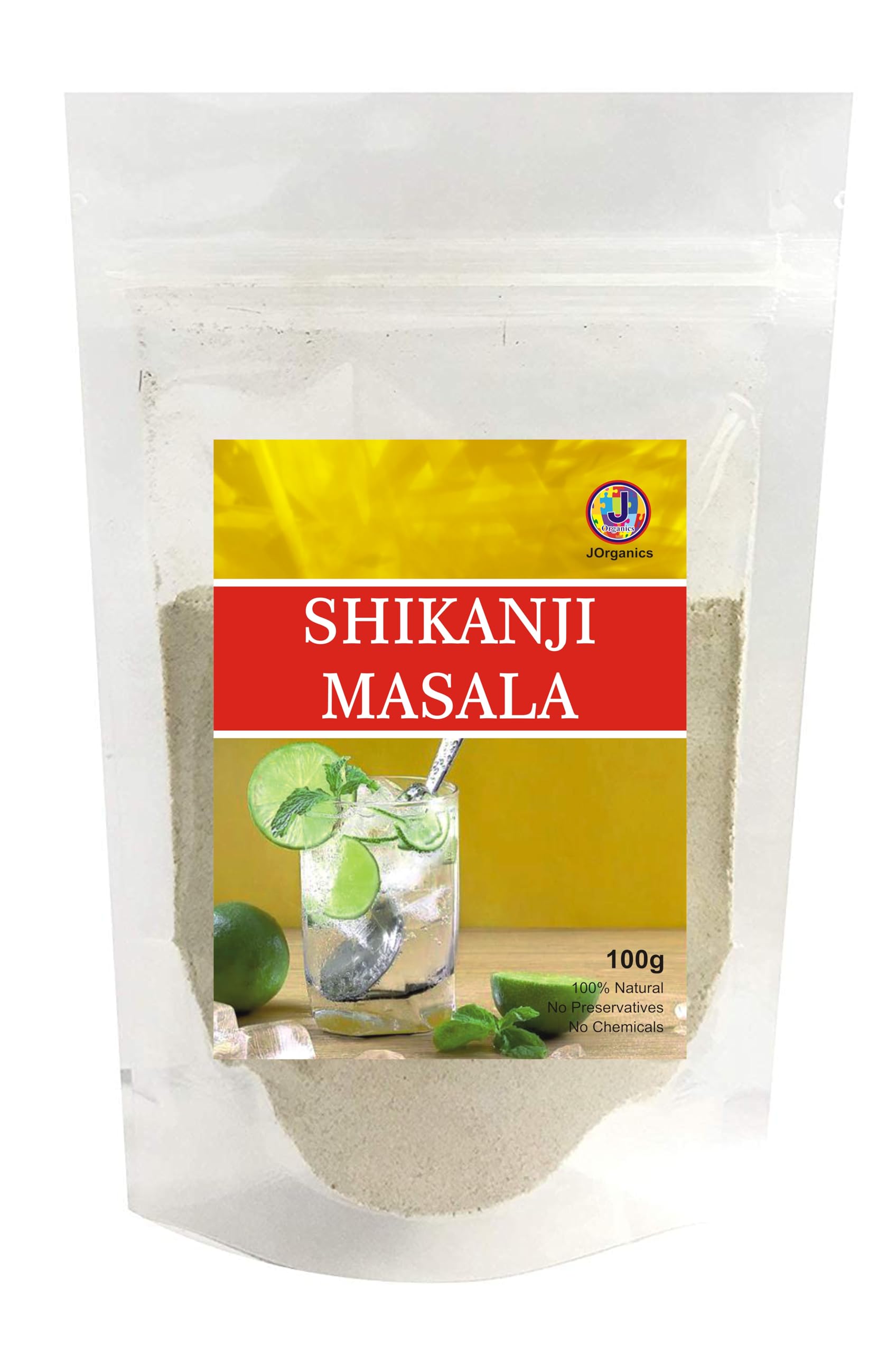 J Organics Shikanji Masala Powder | Delicious Shikanji Masala - Pack of 100 Grams