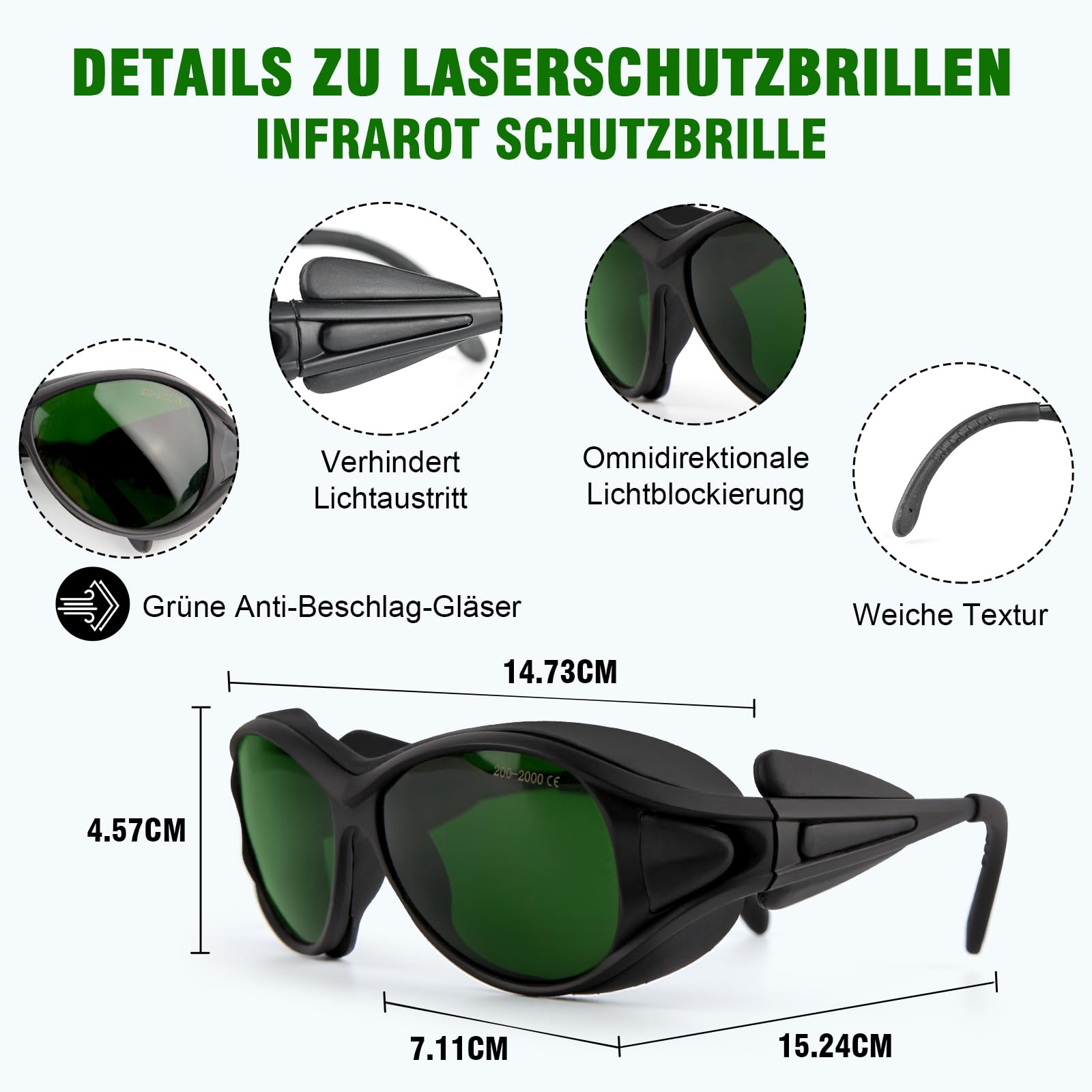 Okulary ochronne IPL 200NM-2000NM Laserowe usuwanie włosów HPL/IPL, okulary ochronne UV IPL, urządzenie do usuwania włosów dla pracowników kosmetologii