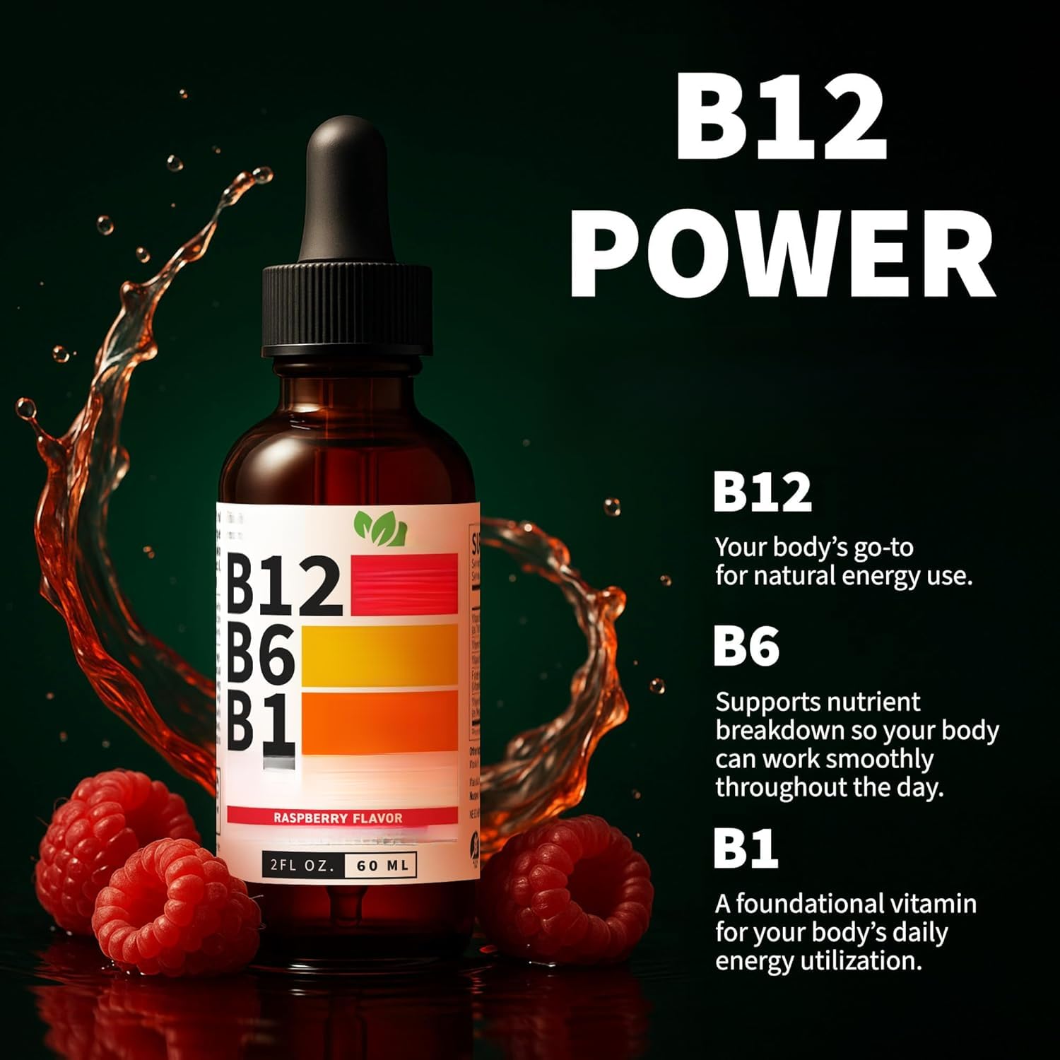 (Paquete de 4) Vitaminas B12 y B6, vitaminas B sublinguales B12 para energía, cerebro y corazón.