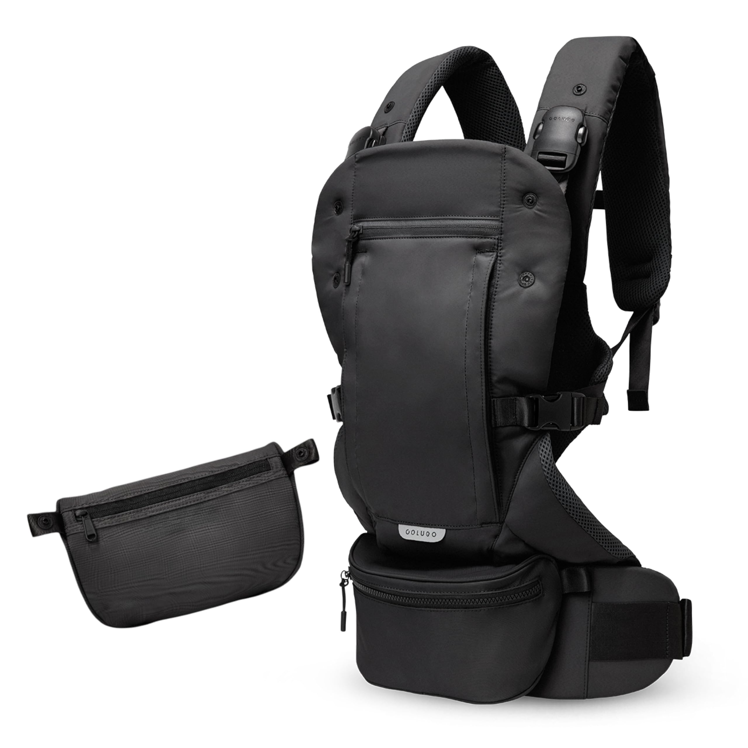 Colugo Baby Carrier - Newborn to Toddler Hip Carrier with Adjustable Fit Multiple Carriying Positions (Black)