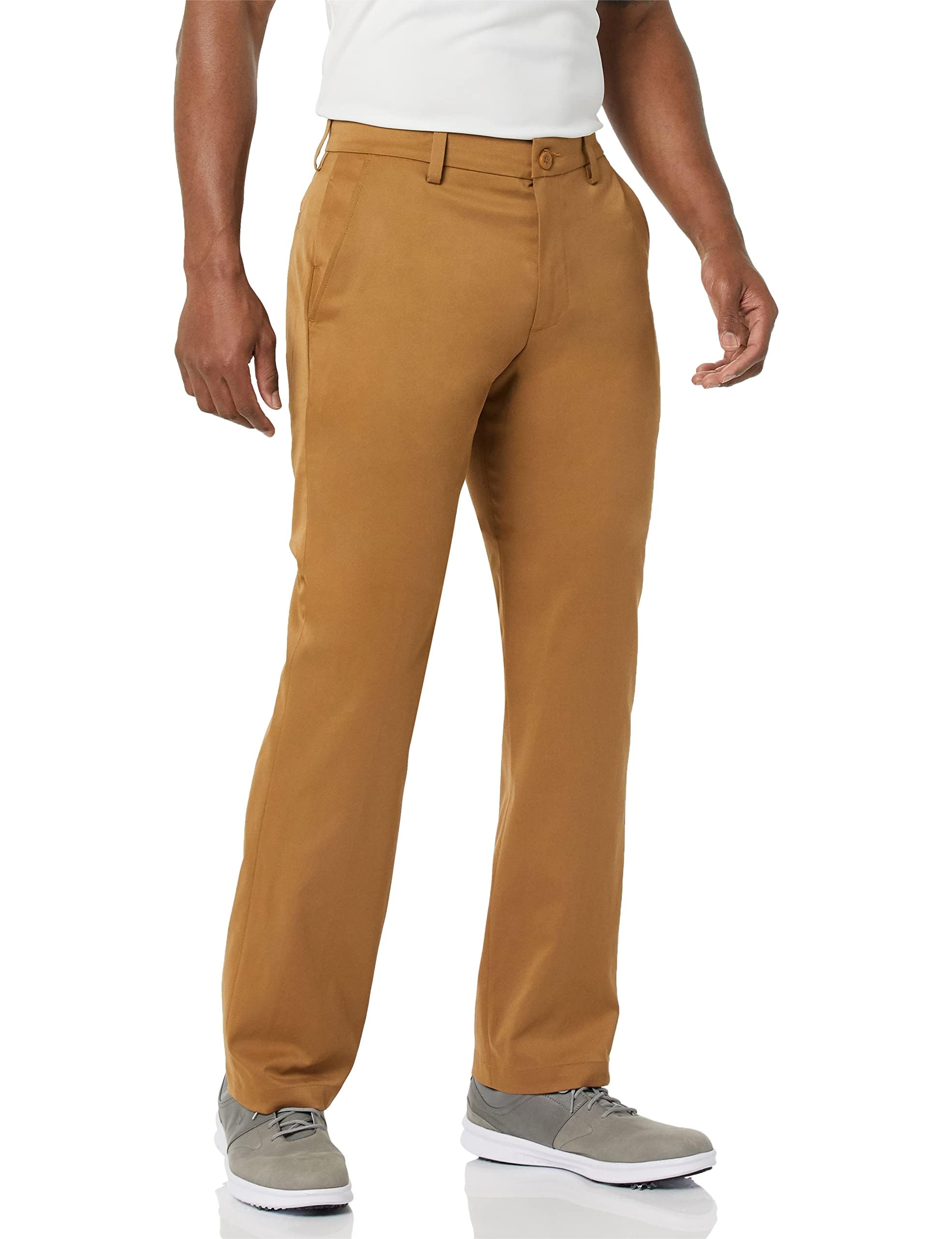 Amazon Essentials Pantalón de Golf Elástico de Ajuste Clásico - colores interrumpidos Hombre, Marrón Caqui Claro, 30W / 32L