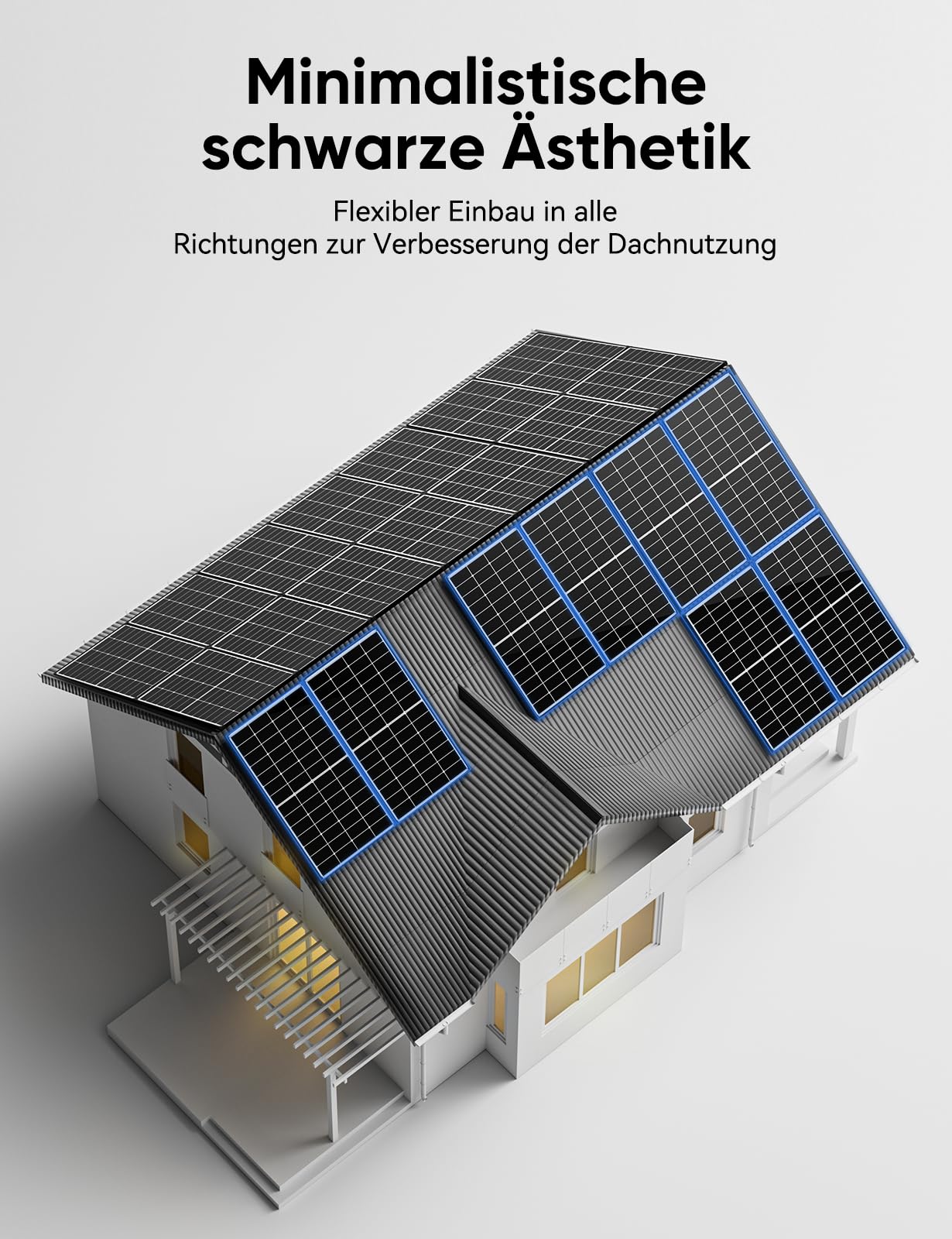 300W Solarpanel 12V Monokristallines Solarmodul PV-Modul 25.4% Hoch-Effizienz für Wohnwagen Wohnmobile