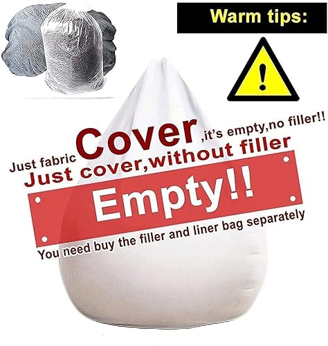 Miniatura 5 de Puf de 7 pies, funda de sofá para silla, lavable de tela de felpa suave de alta calidad, puf para juegos, tumbona gruesa y perezosa, juguetes