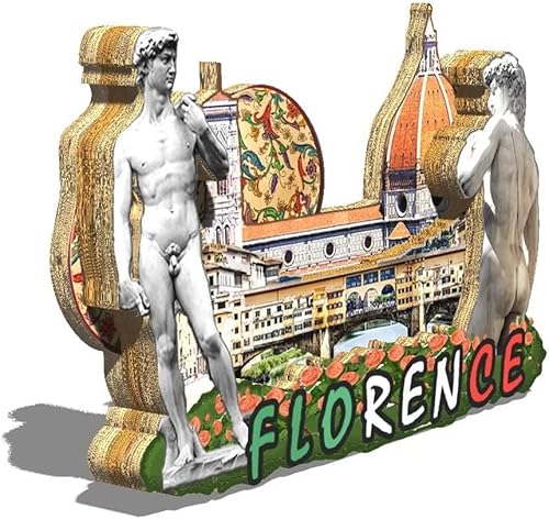 Miniatura 2 de Imán de Italia Florencia para nevera, diseño de madera en 3D, monumentos coleccionables, decoración hecha a mano