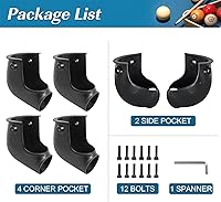 Vista 5 de Bolsillos de repuesto para mesa de billar, juego de 6 bolsillos para mesa de billar