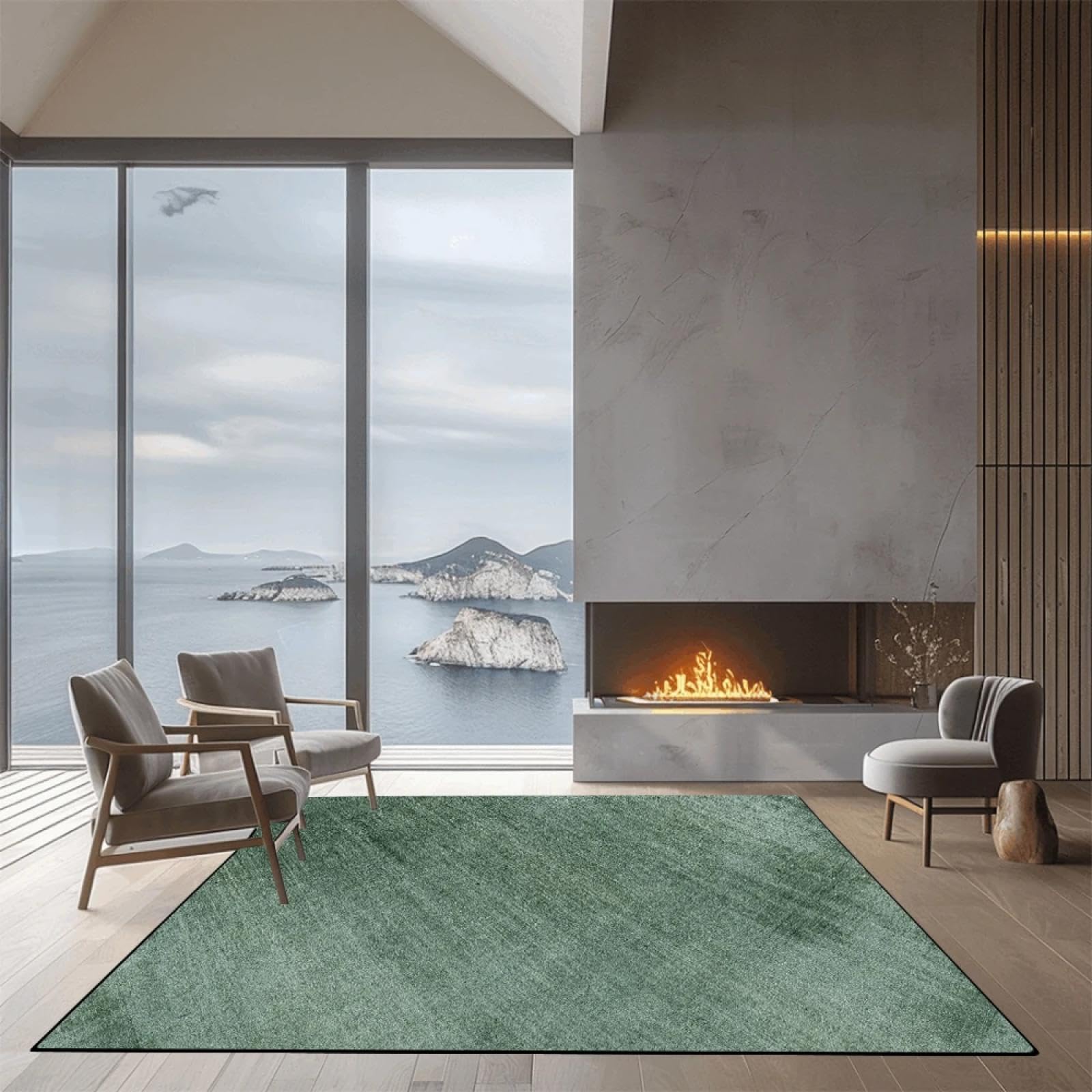 Tapis de Salon Moderne 140x200 Tapis Chambre Flanelle Deco Maison