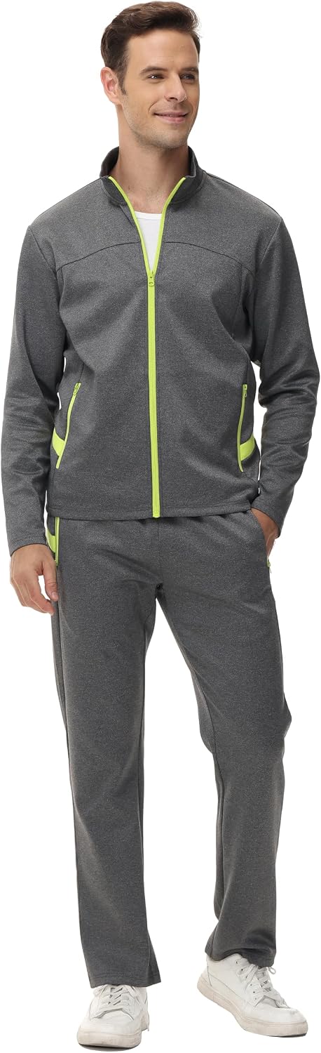 INNERBUT Men's Track suits 2 Piece Sweatsuits Set for Men Jogging suits sets Sports Full Zip Athletic Sweat Suit for Men