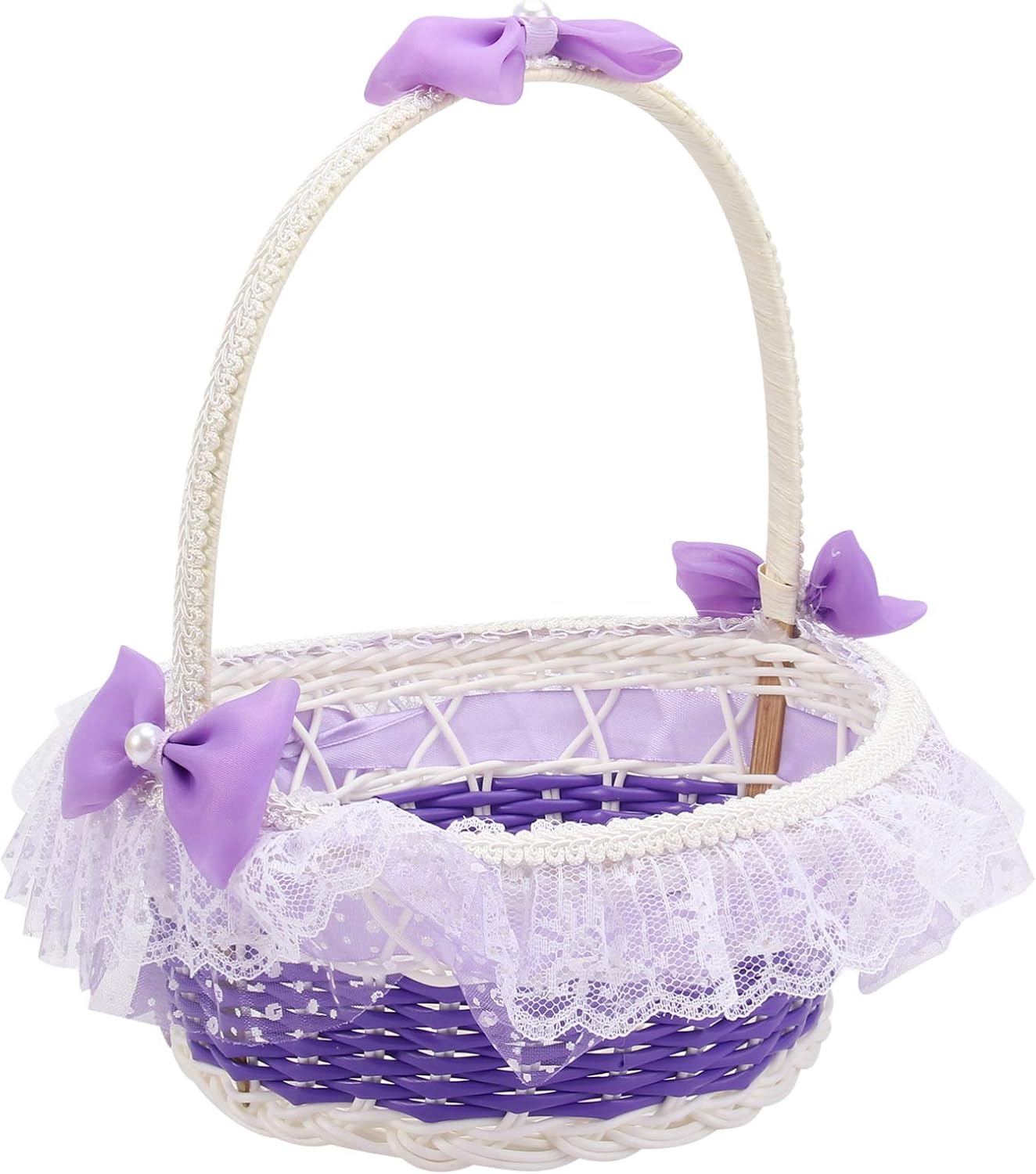 Wedding Flower Basket Decorative Lace Wedding Flower Girl