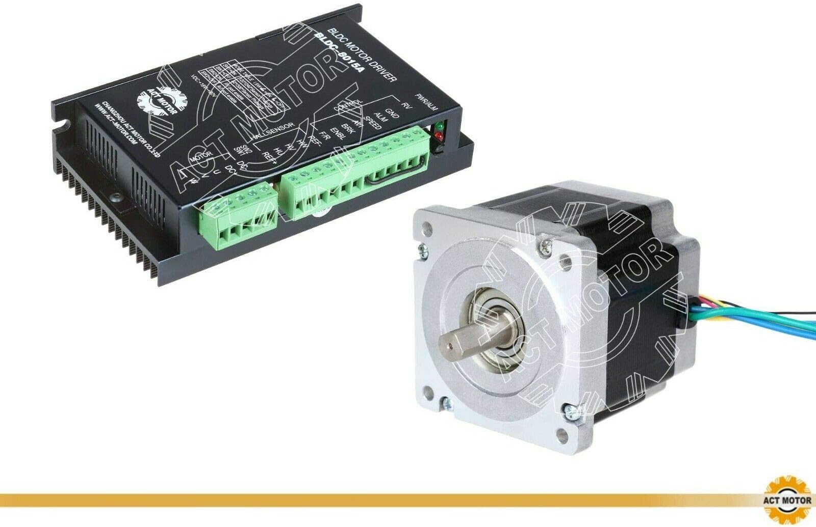 DE-SHIP FREE Nema34 1PC BLDC Motor 86BLF03 81 mm 48VDC 3000RPM 1.05Nm 330W Diameter 12.7 mm + BLDC-8015A-8 CNC OEM ACT Motor GmbH