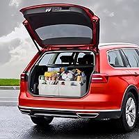 Vista 2 de Trunk Organizer For Suv & Sedan,Car Organizers and Storage, Waterproof Collapsible & Adjustable Straps,75L Sturdy Car Organization for Car