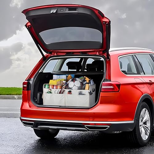 Miniatura 2 de Organizador de maletero para SUV y sedán, organizadores y almacenamiento de automóvil, correas plegables y ajustables impermeables, organización de