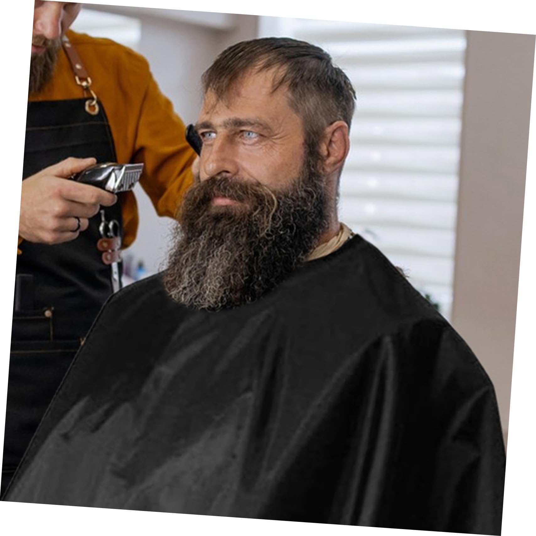3piezas Peluquería para Corte de Cabello Bata Botón Presión Accesorio de Salón para Hombres y Mujeres Unidades