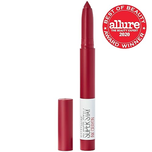Miniatura 2 de Maybelline SuperStay Ink Crayon lápiz labial mate de larga duración con sacapuntas integrado, color own your empire, 0.04onzas