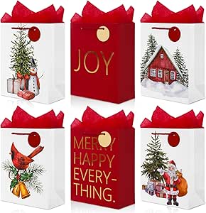 24Pcs Christmas Gift Bags - Gold Pink Snowflake Design Party Favor Bags With Handles