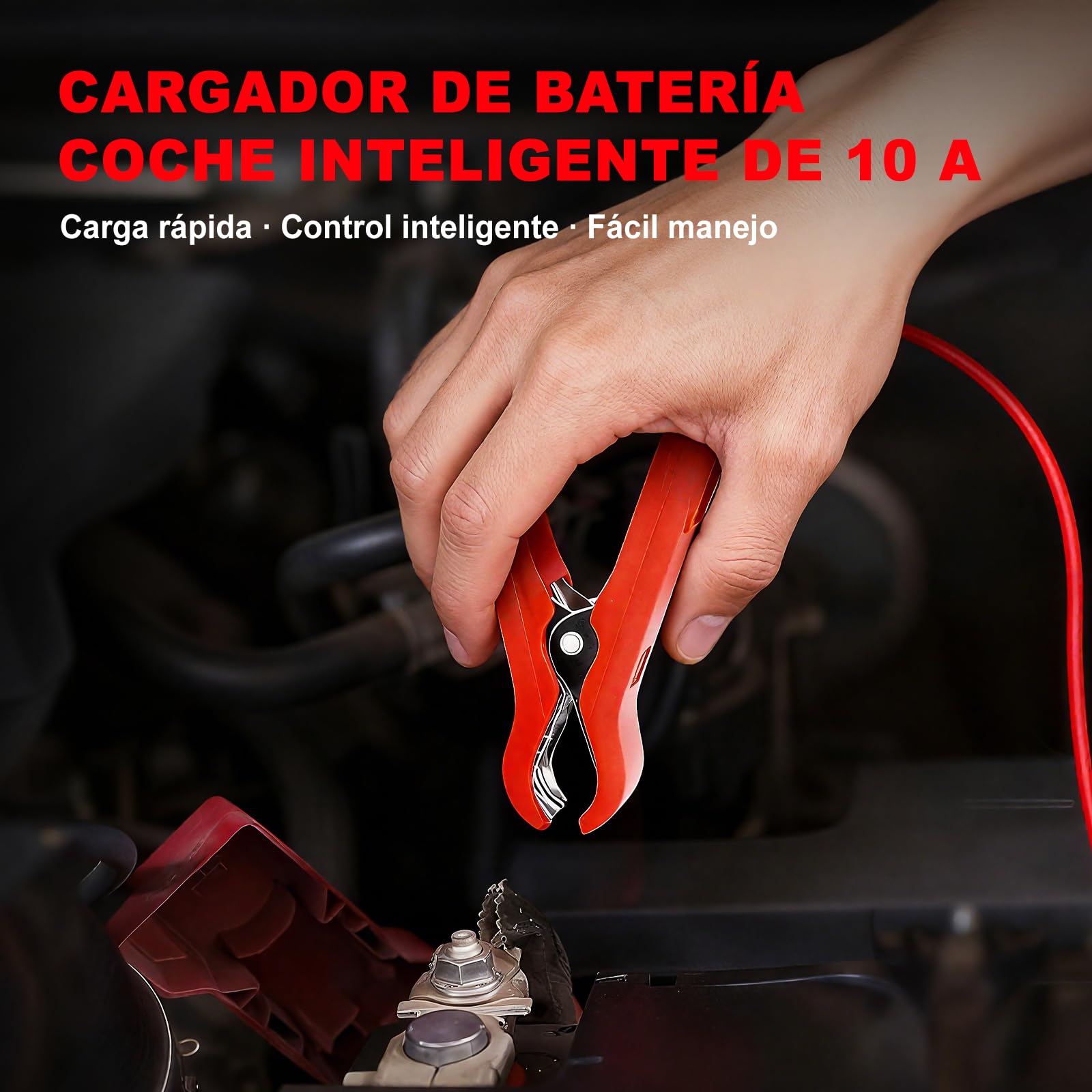 YDBAO Cargador de Baterias Coche 12V 10A Cargador de Batería de Coche Inteligente con Pantalla Táctil LCD y Múltiples Protecciones Cargador de Baterias Coche y Moto para Auto,Moto, AGM, Gel, SLA — view 4
