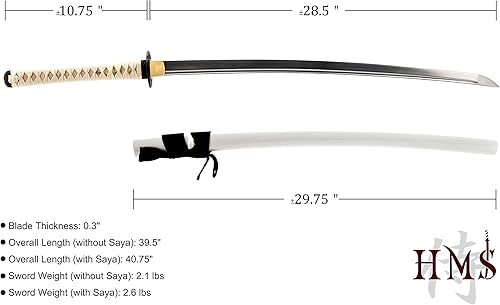 Miniatura 4 de Handmade Sword – Espada Samurai Katana, práctica, forjada a mano, acero al carbono 1045, templada al calor / arcilla, enredadera completa, afilada,