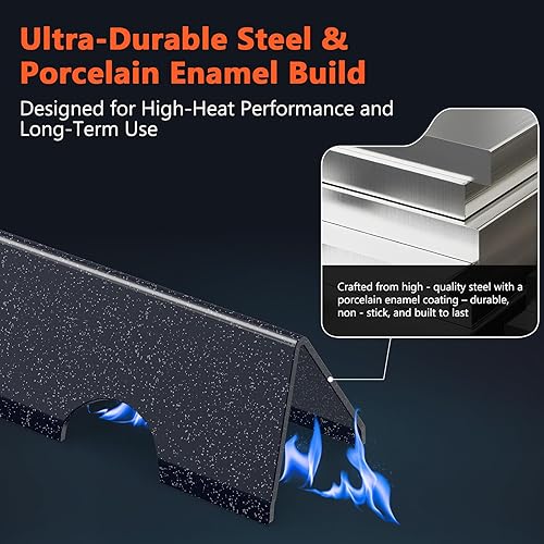 Miniatura 108 de QuliMetal 66033 Barras aromatizantes para Weber Genesis II E-410/E-415/E-435, piezas de parrilla para parrillas de gas Weber GS4 Genesis II LX serie