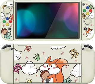 PlayVital ZealProtect Soft Protective Case for Nintendo Switch OLED, Flexible Protector Joycon Grip Cover for Switch OLED ...