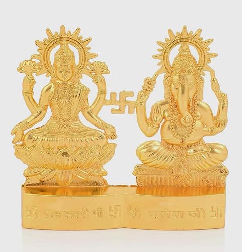 Miniatura 6 de IS4A Laxmi Ganesha - Estatua energizada – Lakshmi Ganesh Murti para Mandir Home, regalo de Diwali ídolo Murti para Pooja hindú, hogar Mandir indio
